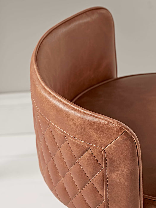 Two Cass Twist Counter Stools- Tan