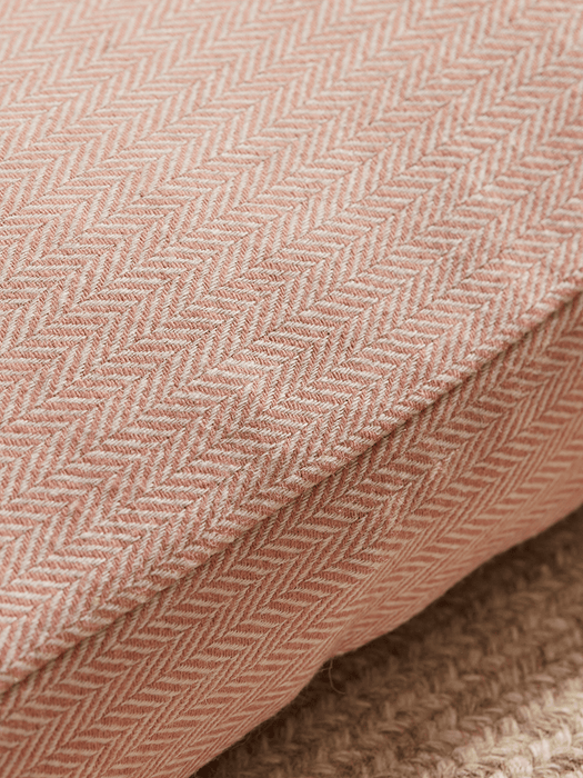Herringbone Wool Dog Bed - Blush