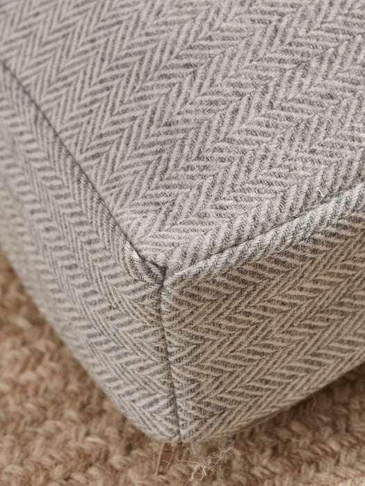 Herringbone Wool Dog Bed - Grey