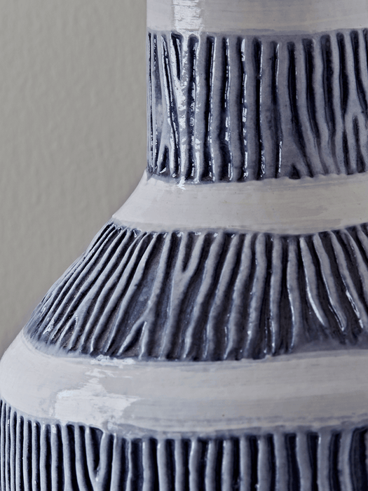 Textured Blue Table Lamp