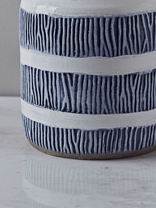 Textured Blue Table Lamp
