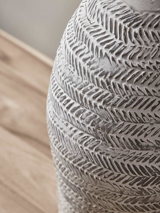 Whitewashed Chevron Vase
