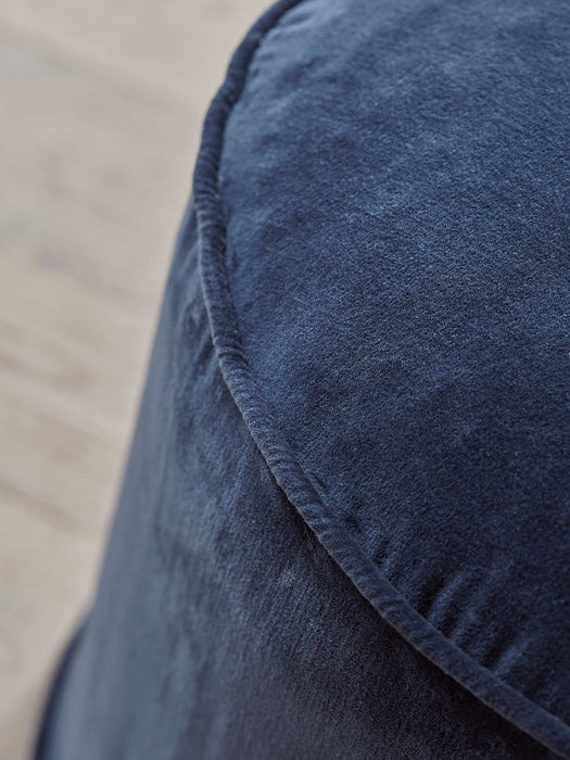 Velvet Pouffe - Blue