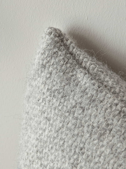 Soft Wool Cushion - Blue & Grey