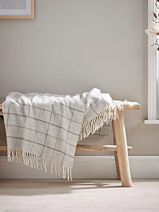 Luxury Merino Checked Throw