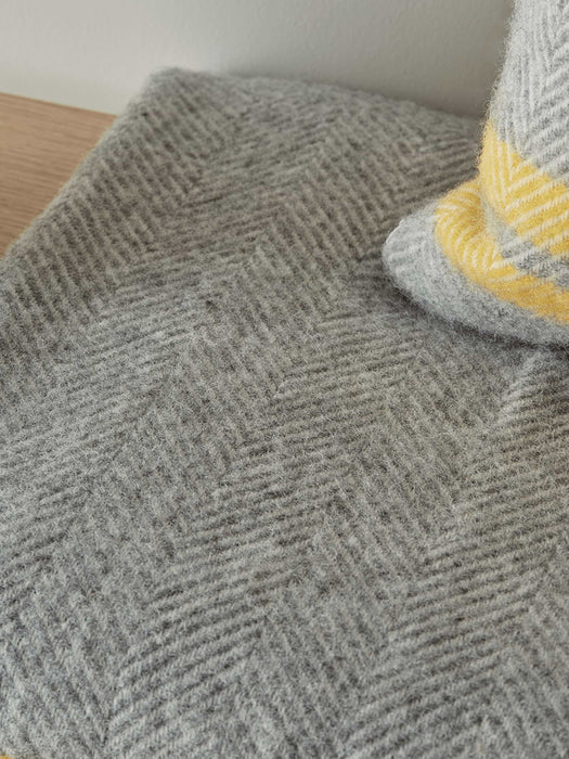 Soft Wool Throw - Mustard French Stripe