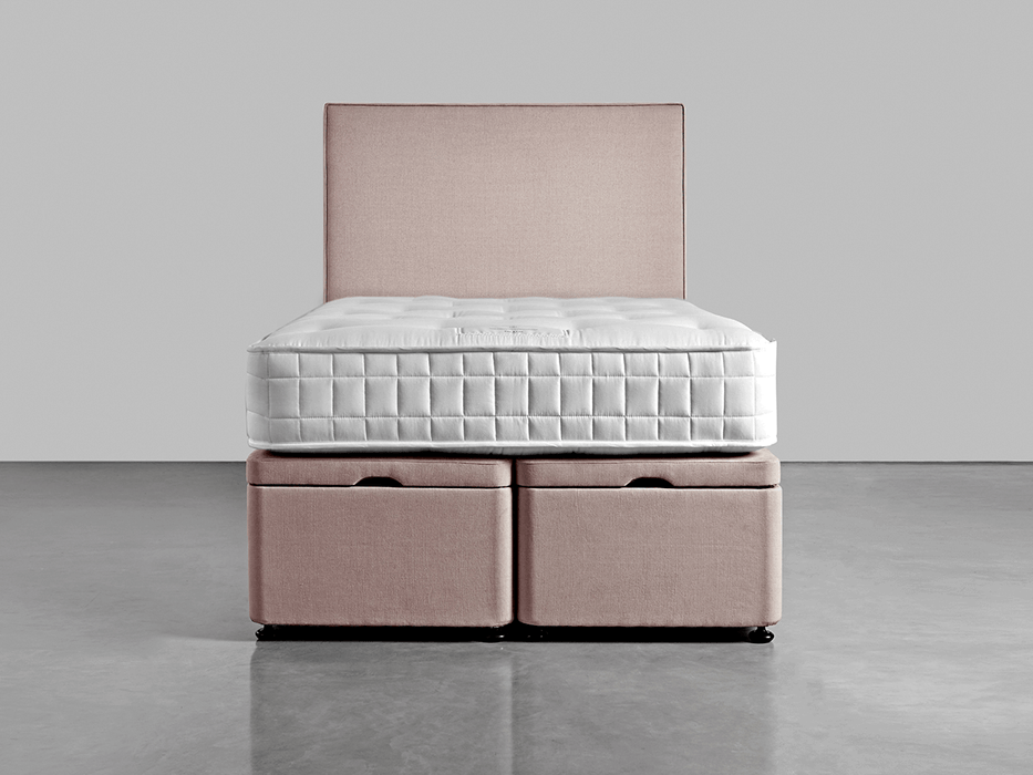 The Scandi Kingsize Headboard - Mallow Linen Cotton Blend