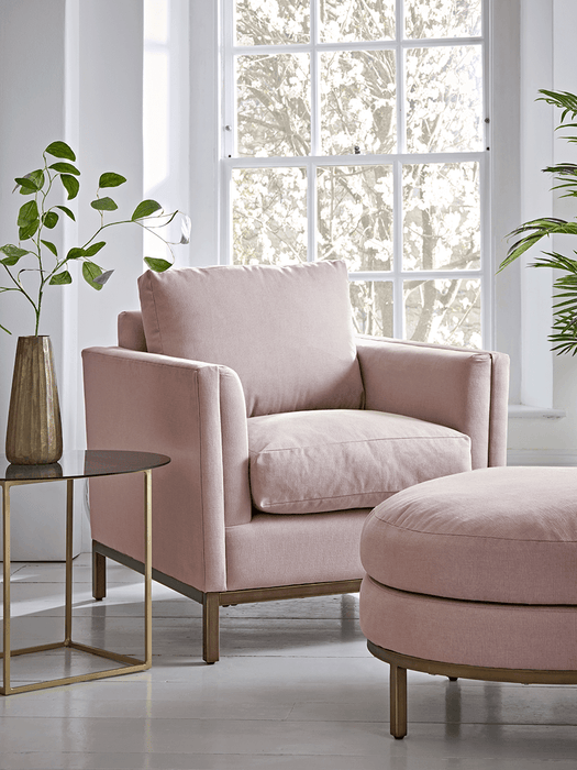 The Deco Armchair - Navy Cotton Velvet
