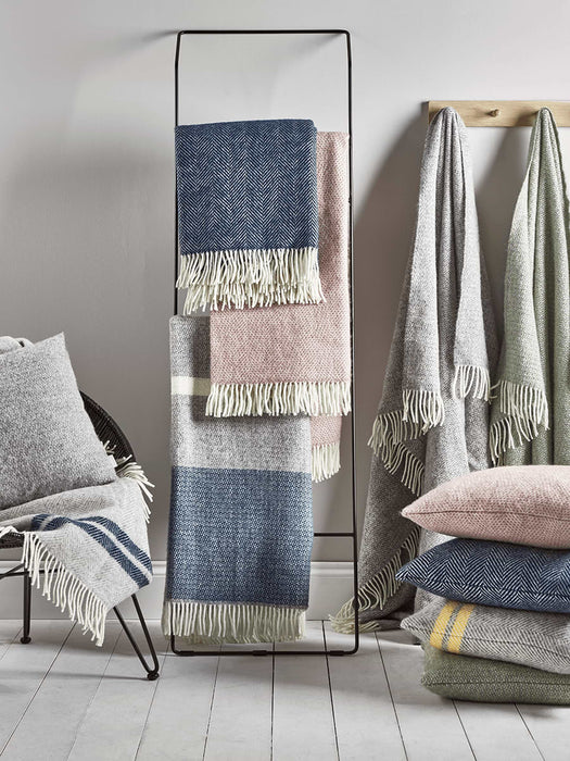 Soft Wool Throw - Navy Blue