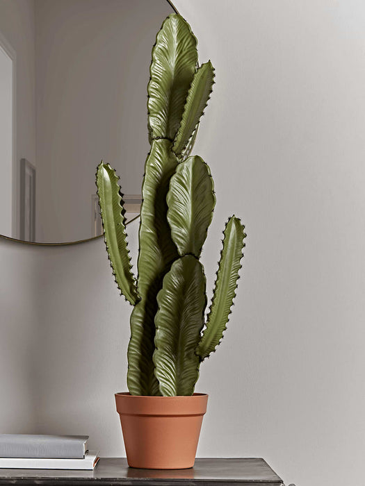 Faux Potted Tall Cactus