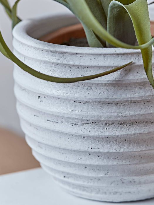 Three Soft Geometric Terracotta Planters