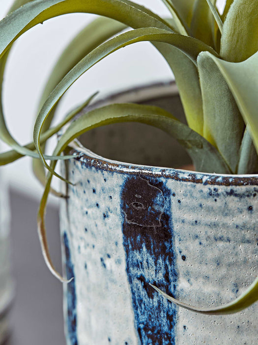 Three Reactive Glaze Planters
