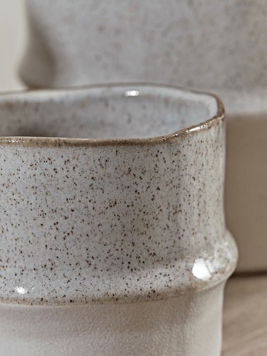 e Ribbed Stoneware Planters