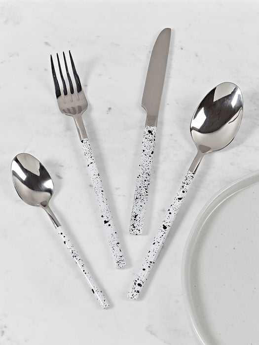 Monochrome Speckled Cutlery Set