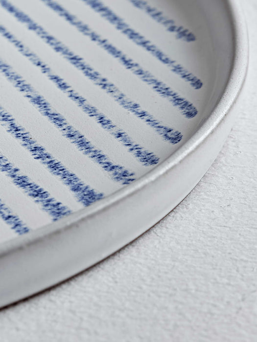 Blue Hand Glazed Dinnerware - Six Dinner Plates