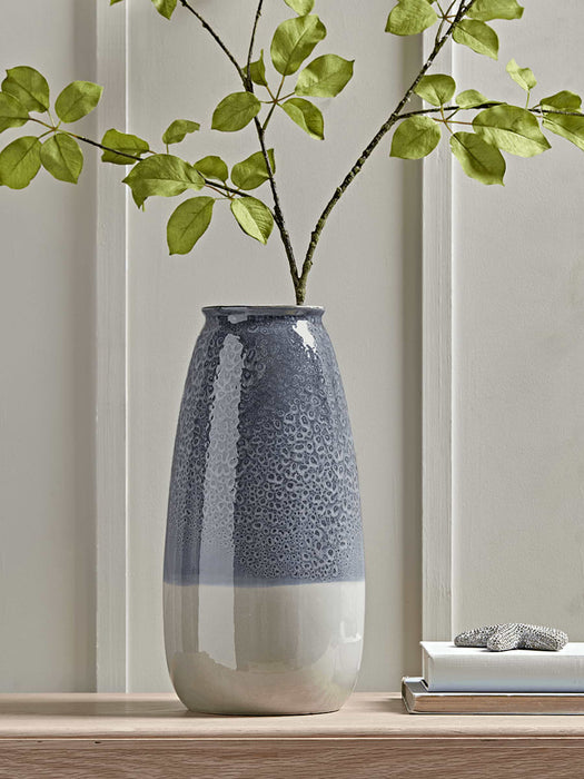 Tall Dipped Blue Vase
