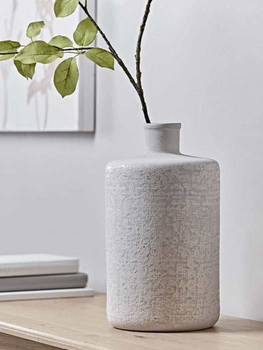 Grid Glazed Bottle Vase