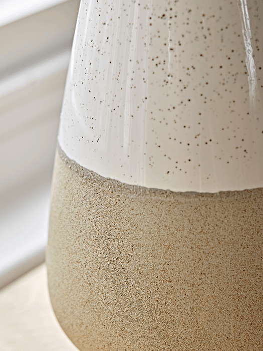 Dipped Speckled Tapered Vase - White Top