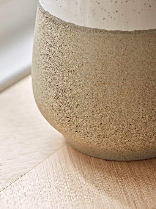 Dipped Speckled Tapered Vase - White Top