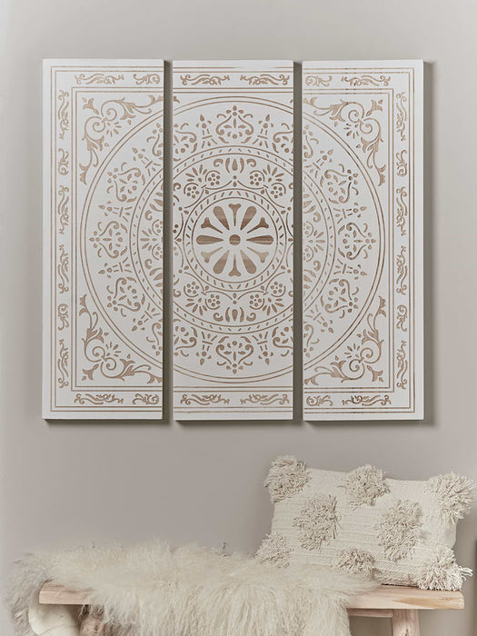 Etched Triptych Wall Panel