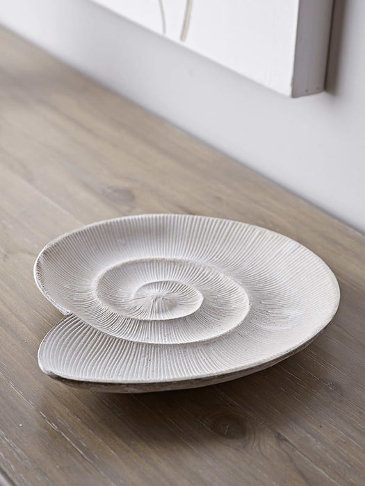 White Ammonite Dish