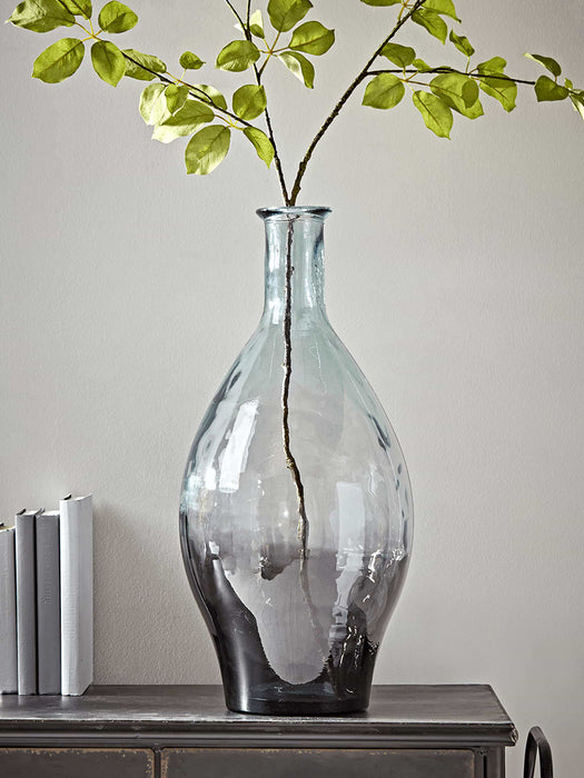 Recycled Glass Large Bottle Vase