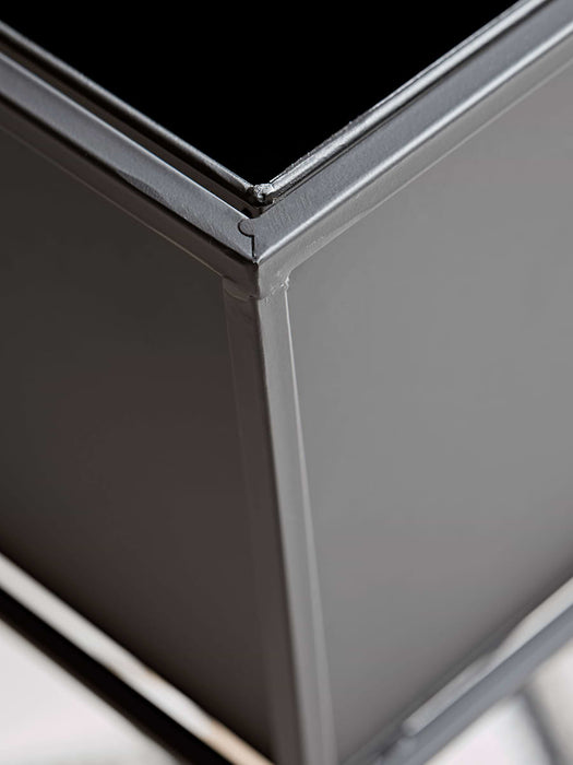 Three Black Standing Planters