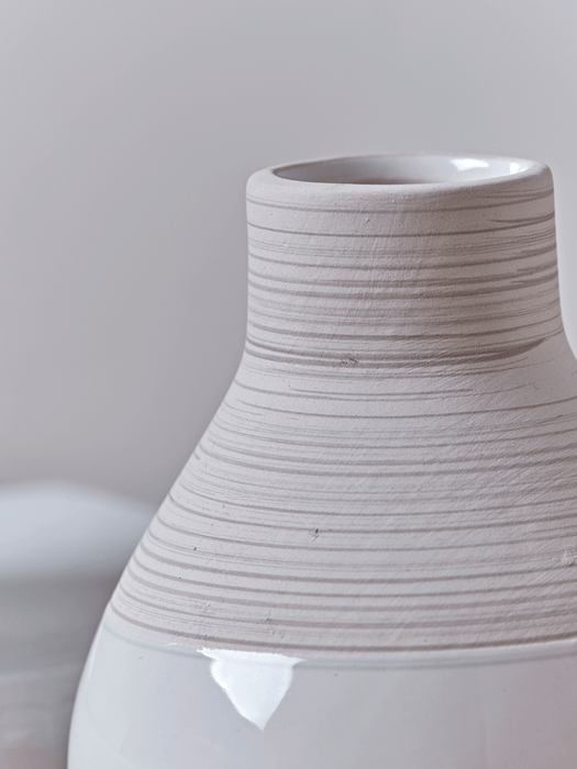 Two Dip Textured Bud Vases