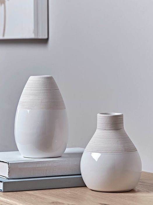 Two Dip Textured Bud Vases