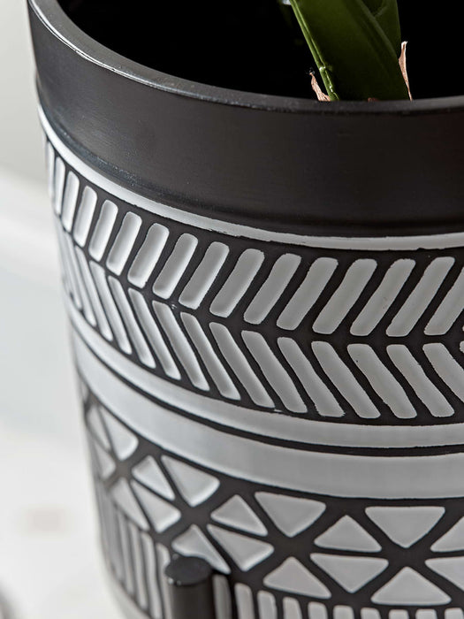 Two Monochrome Standing Planters