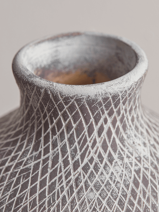 Etched Grey Vase
