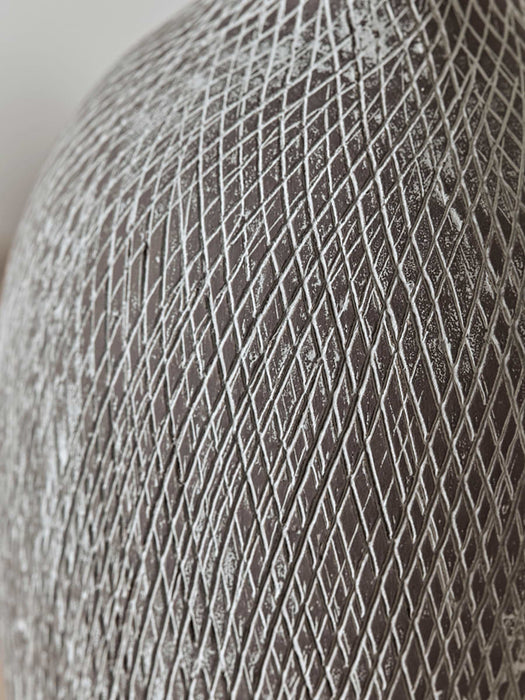 Etched Grey Vase