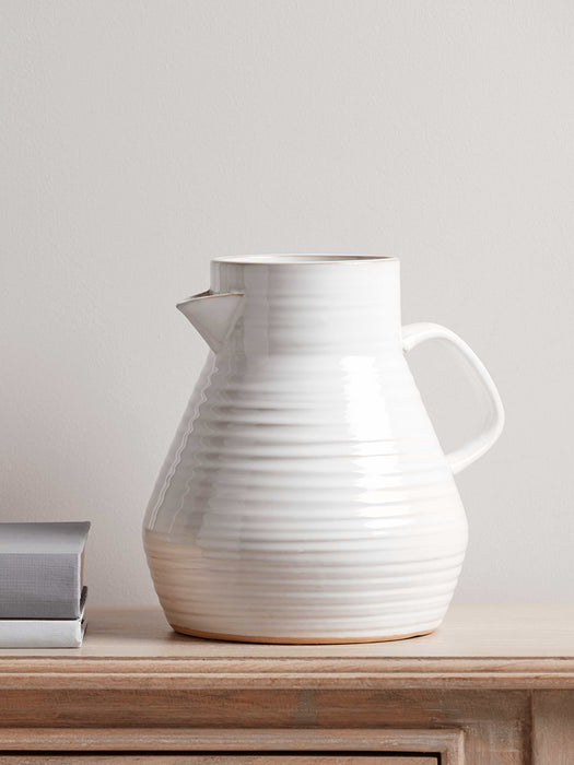 Glazed Ribbed Jug