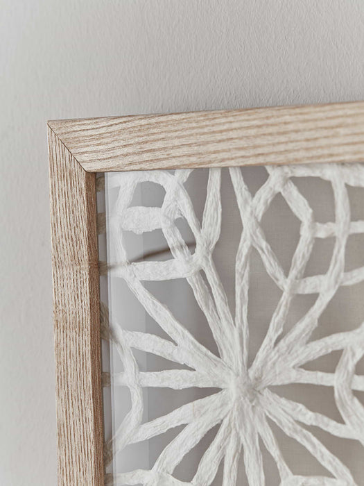 Framed Floral Paper Art