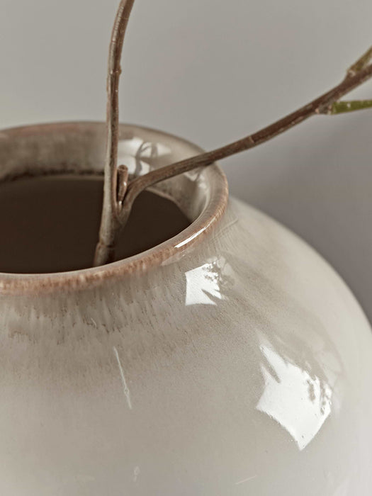 Ombre Dip Glazed Vase - Taupe