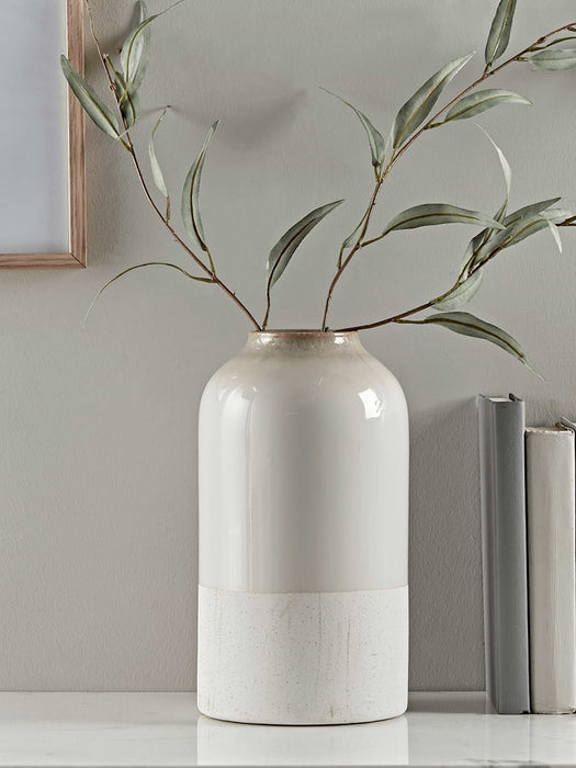 Ombre Dip Glazed Vase - Taupe