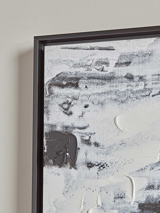 Fog Abstract Framed Canvas