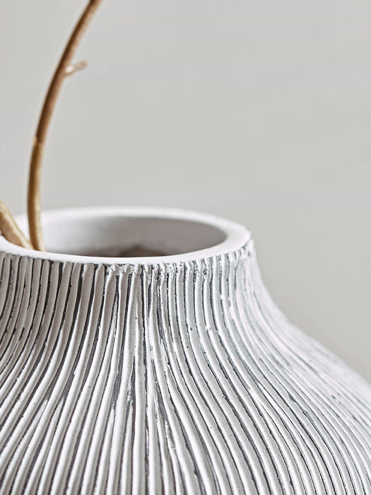 Textured White Vase