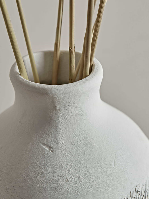 Chevron Whitewashed Vase