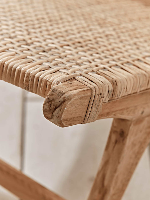 Flat Rattan Webbing Lounge Chair