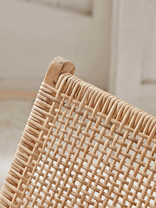Flat Rattan Webbing Lounge Chair
