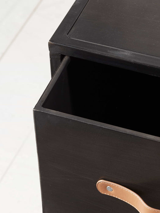 Black Metal Bedside Table