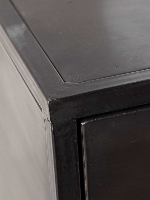 Black Metal Bedside Table