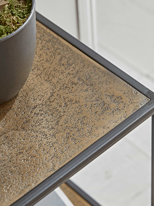 Textured Topped Metal Media Unit - Gold