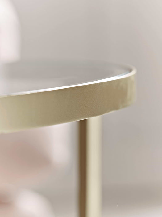 Glass Display Coffee Table - Soft Gold