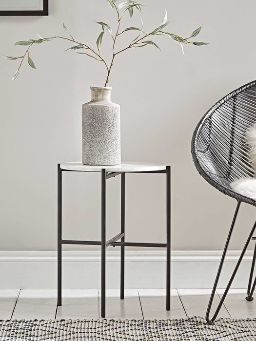 Marble Side Table -White
