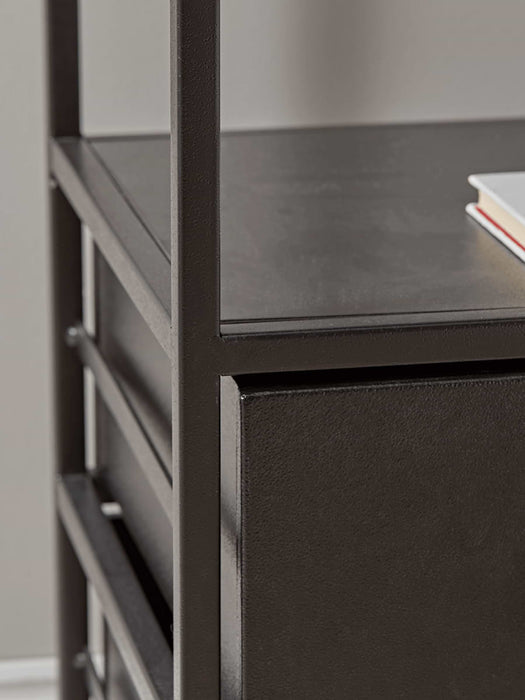 Industrial Two Drawer Bedside Table
