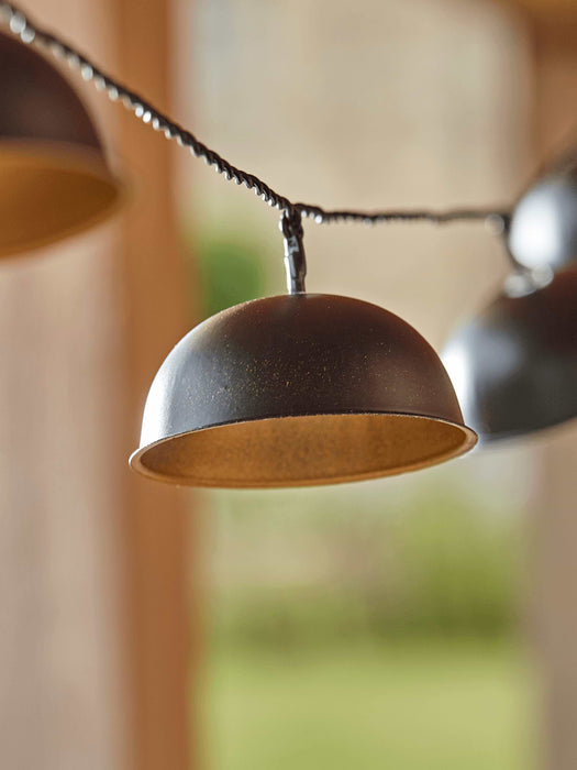 Black Dome Solar String Lights