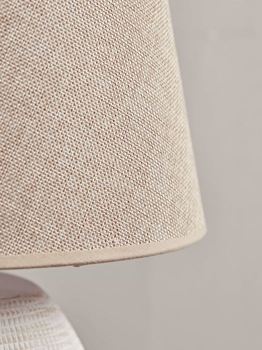 Rustic Ceramic Table Lamp - Grid