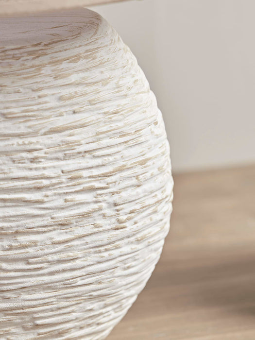 Rustic Ceramic Table Lamp - Lines